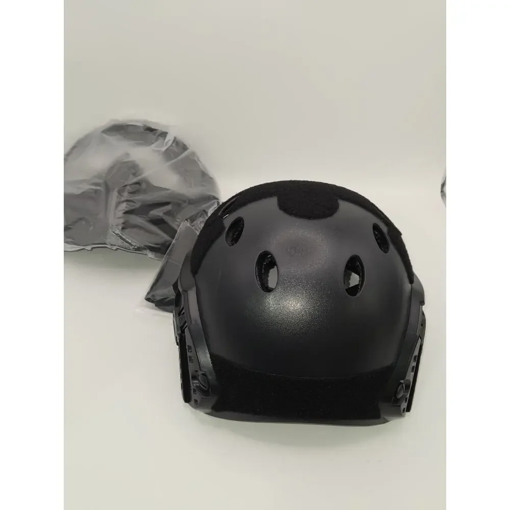 Tactical Airsoft Helmet w/ Face Mask Goggles Black Open Box Brand New